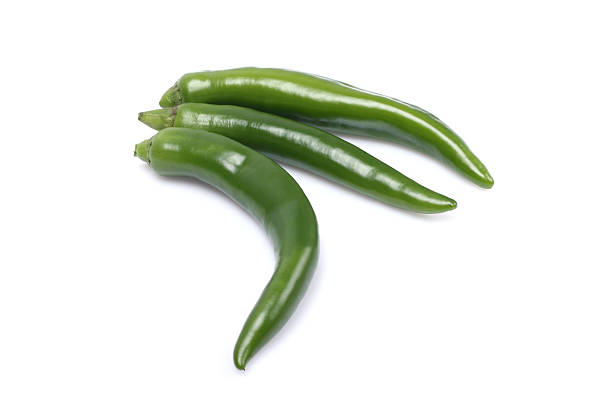 Green chili pepper stock photo