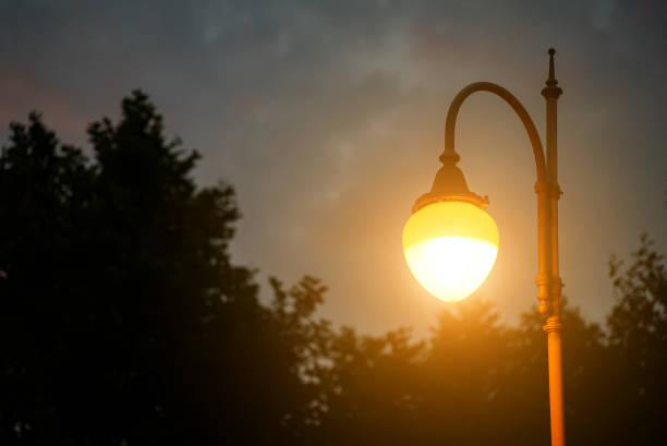 istock Old lantern in the city at night. 1459199640