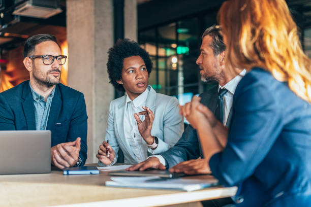 istock Business persons on meeting in the office 1459203390