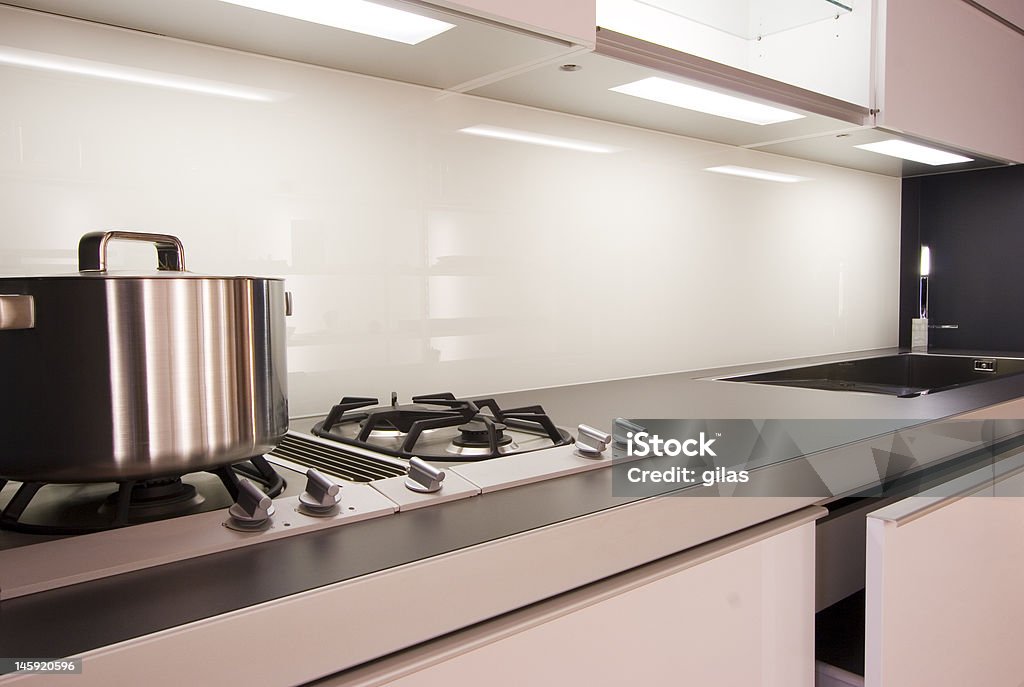 modern kitchen - detail view of interior of a modern kitchen Cooking Stock Photo