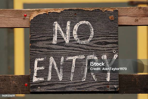 No Entry Sign Stock Photo - Download Image Now - Advice, Black Color, Boundary