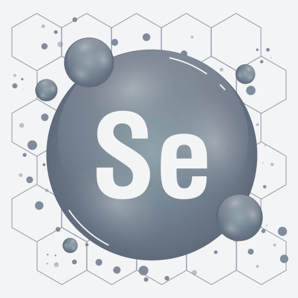 セレン、健康のためのseミネラル。ミネラルビタミン複合体。医療および栄養補助食品のヘルスケアのコンセプト。ベクターイラスト - se square点のイラスト素材／クリップアート素材／マンガ素材／アイコン素材