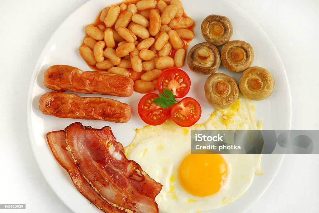 Desayuno inglés - Foto de stock de Al horno libre de derechos