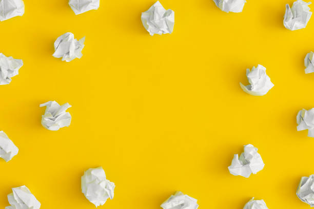 istock Sticky notes and light bulb on yellow background. Inspiration and creative idea concept. 1459210379