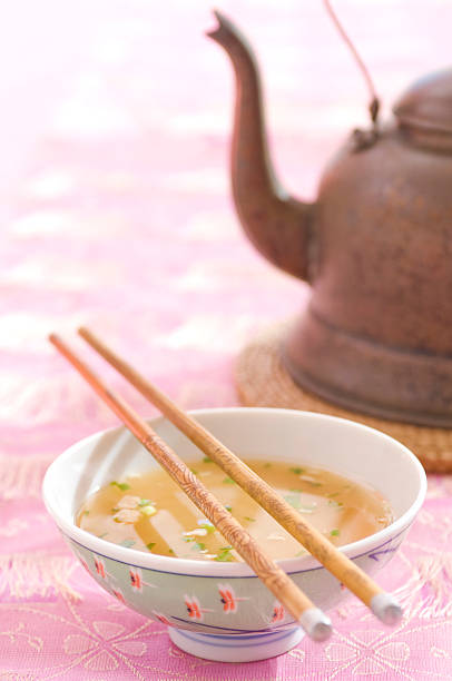 istock Chopsticks rest on bowl of miso 145921162