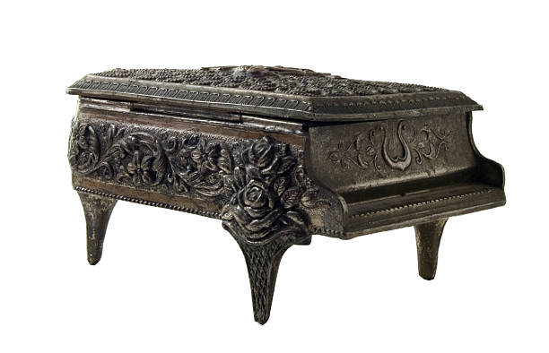 istock Music Box - Antique and Floral with a Bent Lid, 145921411