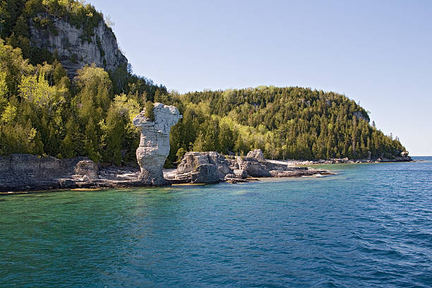istock tobermory view from boat to rocks 145921440