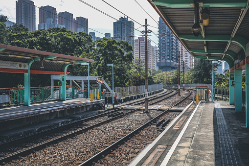 The light rail transit in Tuen Mun hk 6 Jan 2023