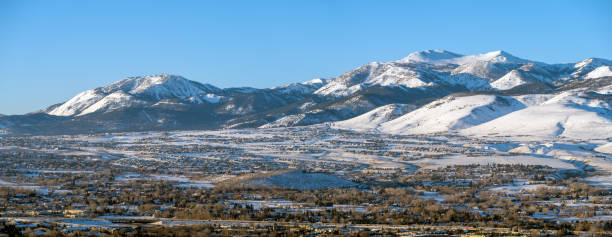 istock Panoramic view of Snow capped Mountains, Mt. Rose and Slide Mountain. 1459215541