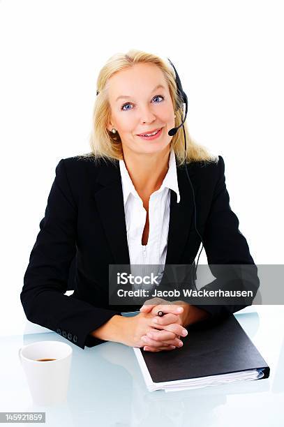 Hotlinebetreiber Mit Headset Stockfoto und mehr Bilder von Akte - Akte, Am Telefon, Antworten