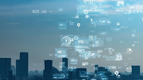 istock Smart city and communication network concept. 5G. LPWA (Low Power Wide Area). Wireless communication. 1459218935