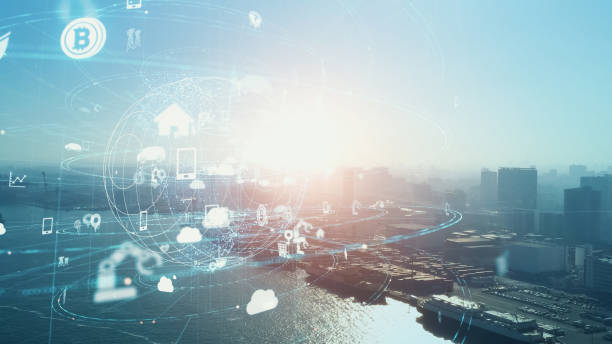 istock Smart city and communication network concept. 5G. LPWA (Low Power Wide Area). Wireless communication. 1459219040