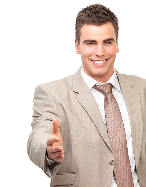 istock Businessman offering for handshake 145922000