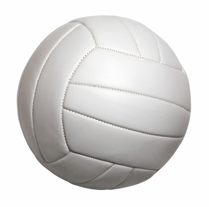 White volleyball isolated on a white background