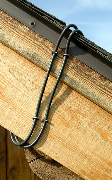 istock Outdoor Wiring on Log House 145922550