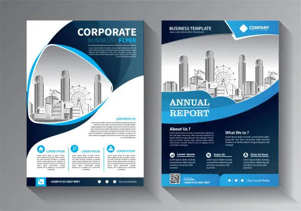 Vector illustration of flyer brochure business template