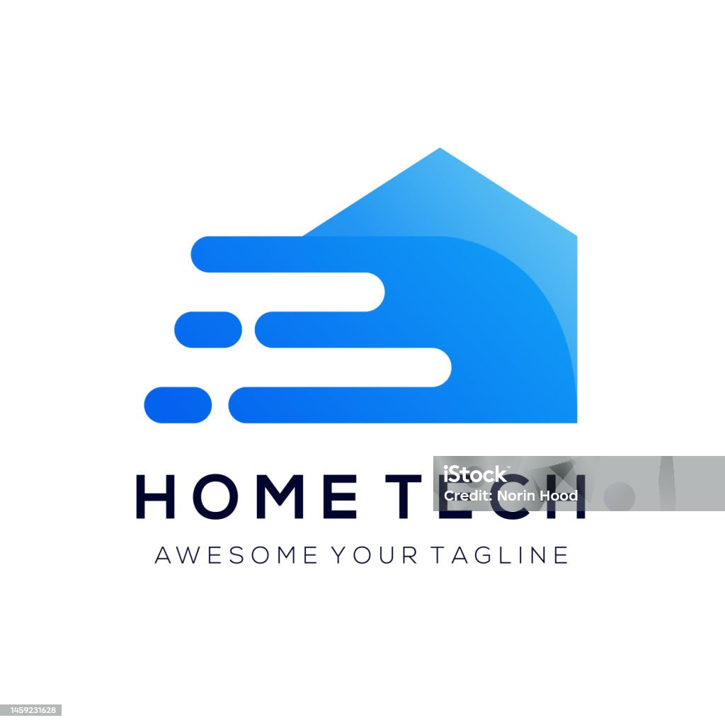 Home Tech Sign Home Tech Vector Design Template Stock Illustration - Download Image ...