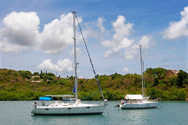 istock Protected boat harbor in the Caribbean 145923215