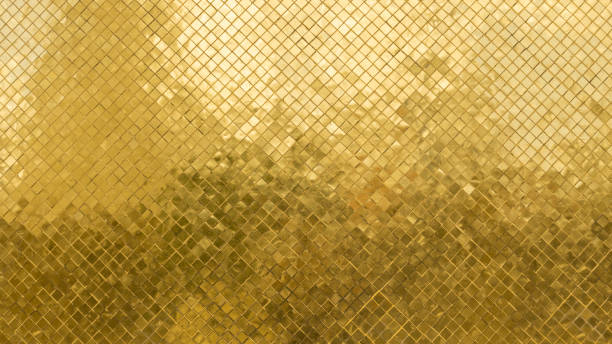 istock Gold tile mosaic wall glitter background texture Luxury and Elegant 1459235724