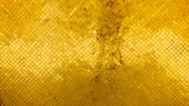 istock Gold tile mosaic wall glitter background texture Luxury and Elegant 1459235739