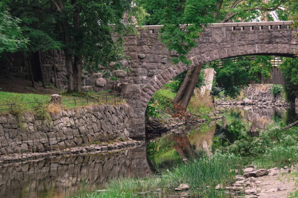 istock View of old stone bridge over river 1459239082