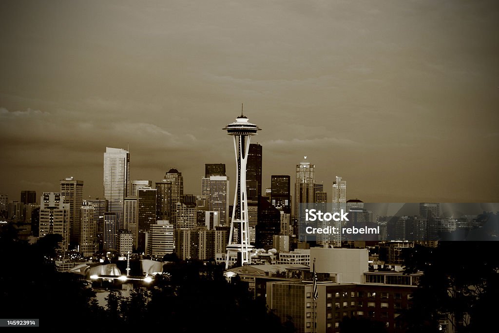 skyline di Seattle - Foto stock royalty-free di Affari