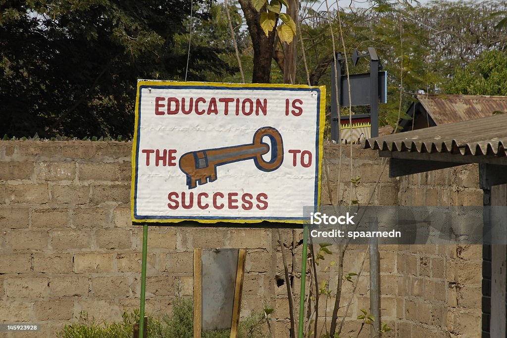 Zambia education sign at school Education sign at a school in Zambia in the town of Livingstone Africa Stock Photo