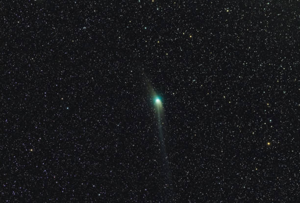 C/2022 E3 (ZTF), a long-period comet from the Oort cloud, photographed on January 25, 2023 C/2022 E3 (ZTF), a long-period comet from the Oort cloud, photographed on January 25, 2023  with a 135mm lens and cooled camera comet stock pictures, royalty-free photos & images