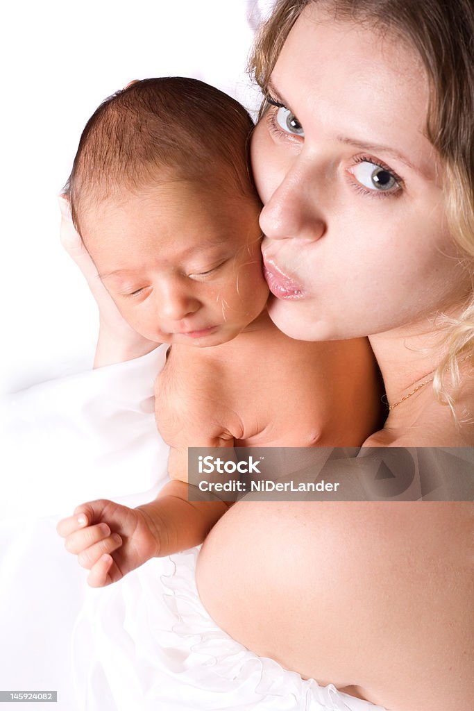 Neugeborenes Kind - Lizenzfrei Alleinerzieherin Stock-Foto