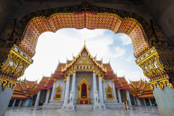 istock Beautiful Thai MArble Buddhist Temple Wat Benjamaborphit, temple in Bangkok 1459241766