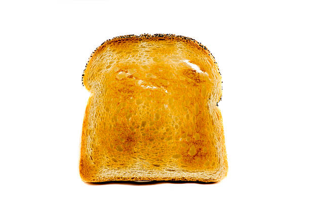 istock Singel slice of toasted bread isolated on white background 145924197