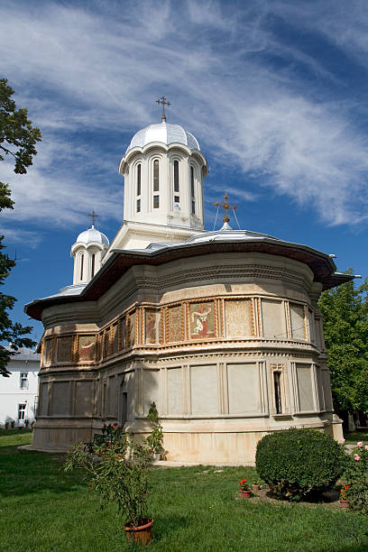 Romanian Orthodox Monastery stock photo