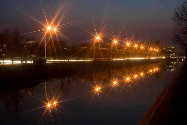 City lights like stars stock photo