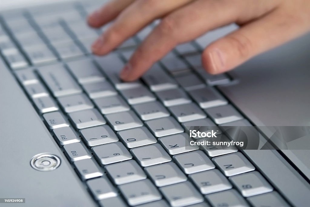 macro de teclado de la computadora portátil - Foto de stock de Actividades bancarias libre de derechos