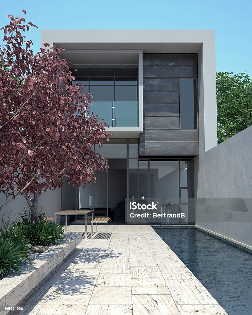 Casa di lusso moderno con piscina - Foto stock royalty-free di Casa