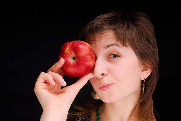 Apple like eye stock photo