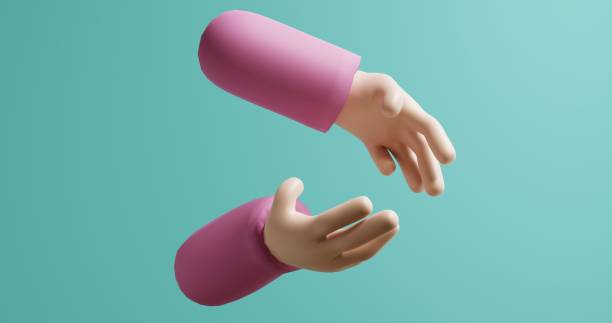 istock 3d render of two hands in clap pose 1459252257