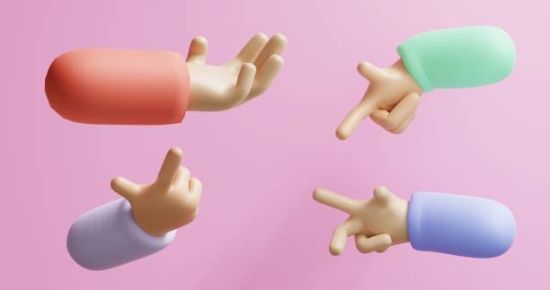 istock 3d render of four hands in varied poses 1459252283