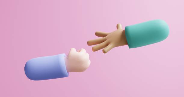 istock 3d render of two hands in paper rock pose 1459252286