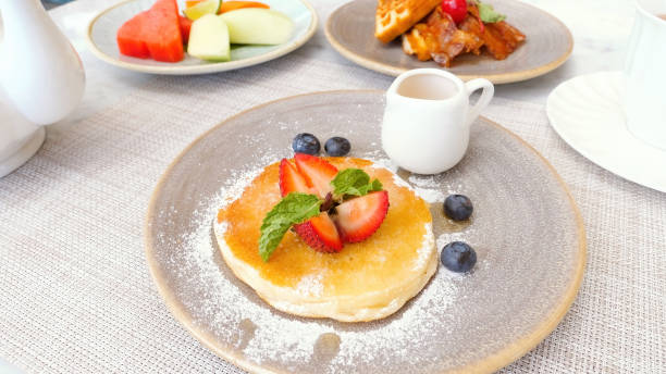 istock Cozy cafe serving a delicious breakfast. Enjoy a sweet pastry 1459253864