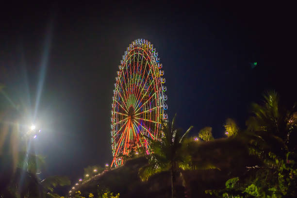 istock Ferris wheel at the fair ground at night 1459256739