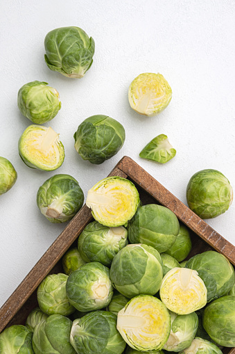 Healthy and fresh tasty vegetables Brussels sprout