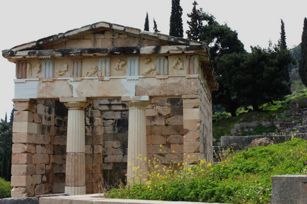 istock Ancient Treasury of the Athenians at Delphi, Greece 1459257227