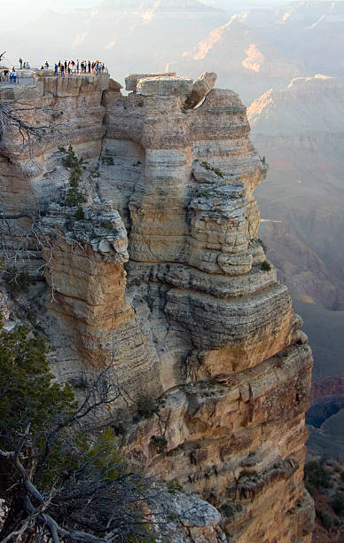 Tourists on Grand Canyon stock photo