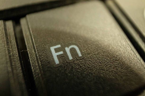 A Fn keyboard button of the computer keyboard. Business, technology and working concept.