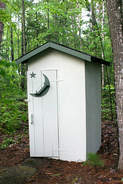 Outhouse stock photo