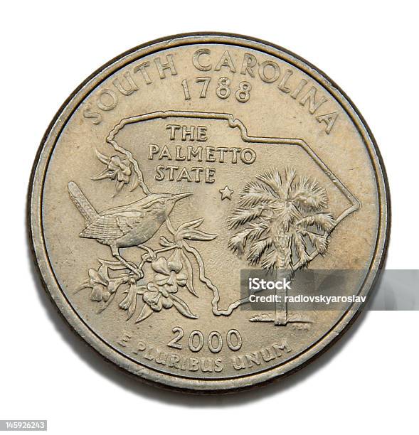 South Carolina Usa Quarter Dollar Stock Photo - Download Image Now - Circle, Coin, Currency