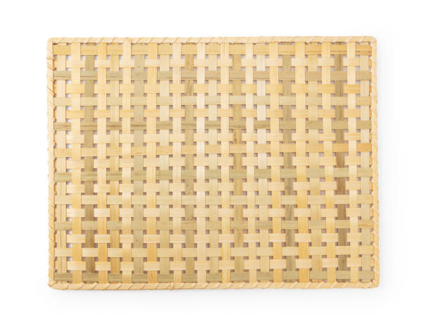 istock Luncheon mat made of bamboo on a white background. 1459262607