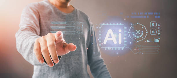 istock Businesspeople can use the Internet, links to artificial intelligence, virtual reality, and mobile internet technology. 1459263141