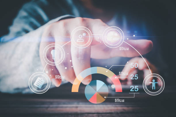 istock Businesspeople can use the Internet, links to artificial intelligence, virtual reality, and mobile internet technology. 1459263200